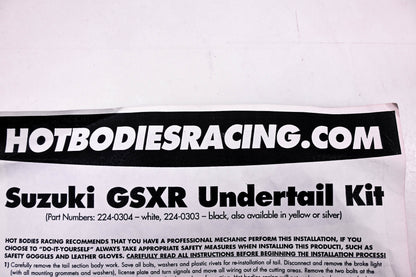 Hotbodies 224-0303 GSXR Black Undertail Kit NOS