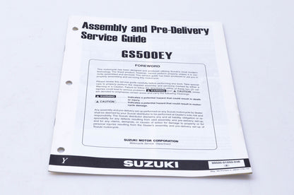 OEM Suzuki 99505-01050-03E GS500EY Assembly & Pre-Delivery Service Guide