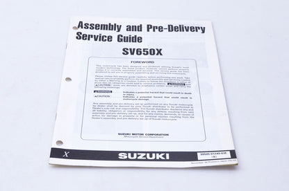 OEM Suzuki 99505-01249-03E SV650X Assembly & Pre-Delivery Service Guide