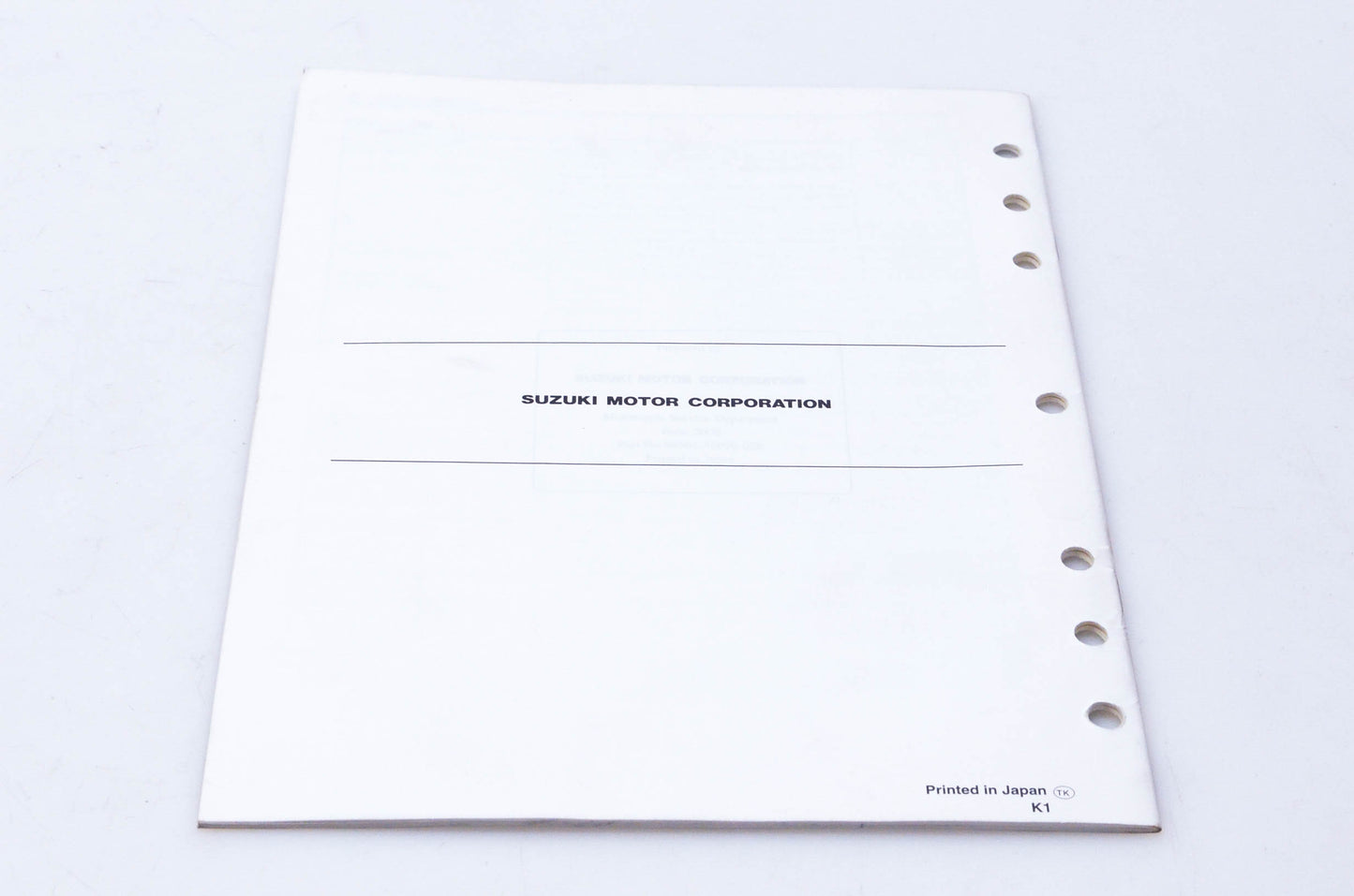 OEM Suzuki 99501-36090-03E SV650S Assembly & Pre-Delivery Service Guide