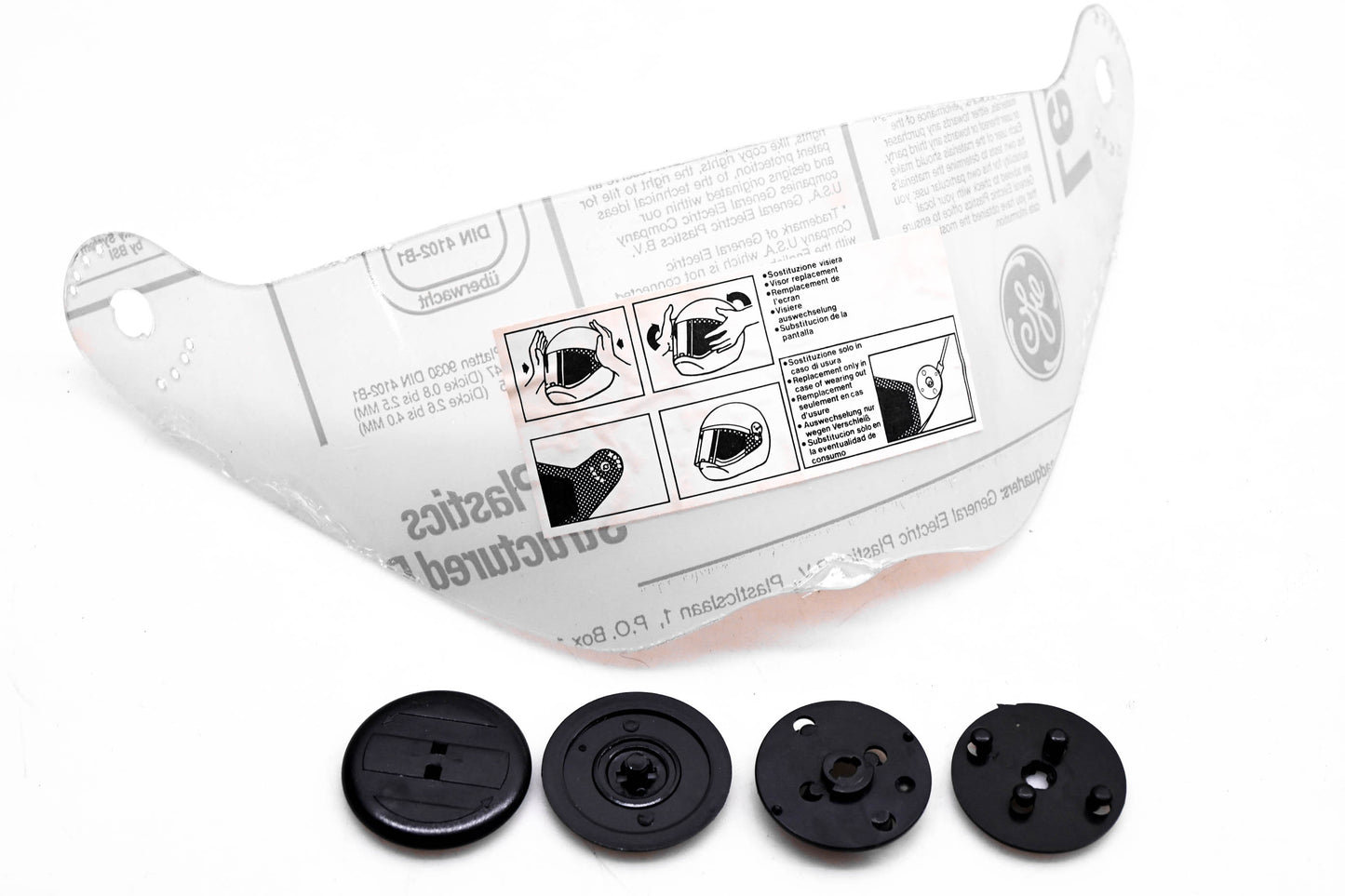 Bieffe BF-115BKC, RV03204TR B5 Clear Helmet Shield w/ Pivots Kit NOS