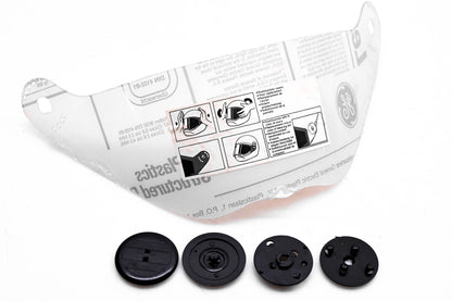 Bieffe BF-115BKC, RV03204TR B5 Clear Helmet Shield w/ Pivots Kit NOS