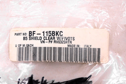 Bieffe BF-115BKC, RV03204TR B5 Clear Helmet Shield w/ Pivots Kit NOS