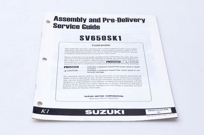 OEM Suzuki 99505-01101-03E SV650SK1 Assembly & Pre-Delivery Service Guide