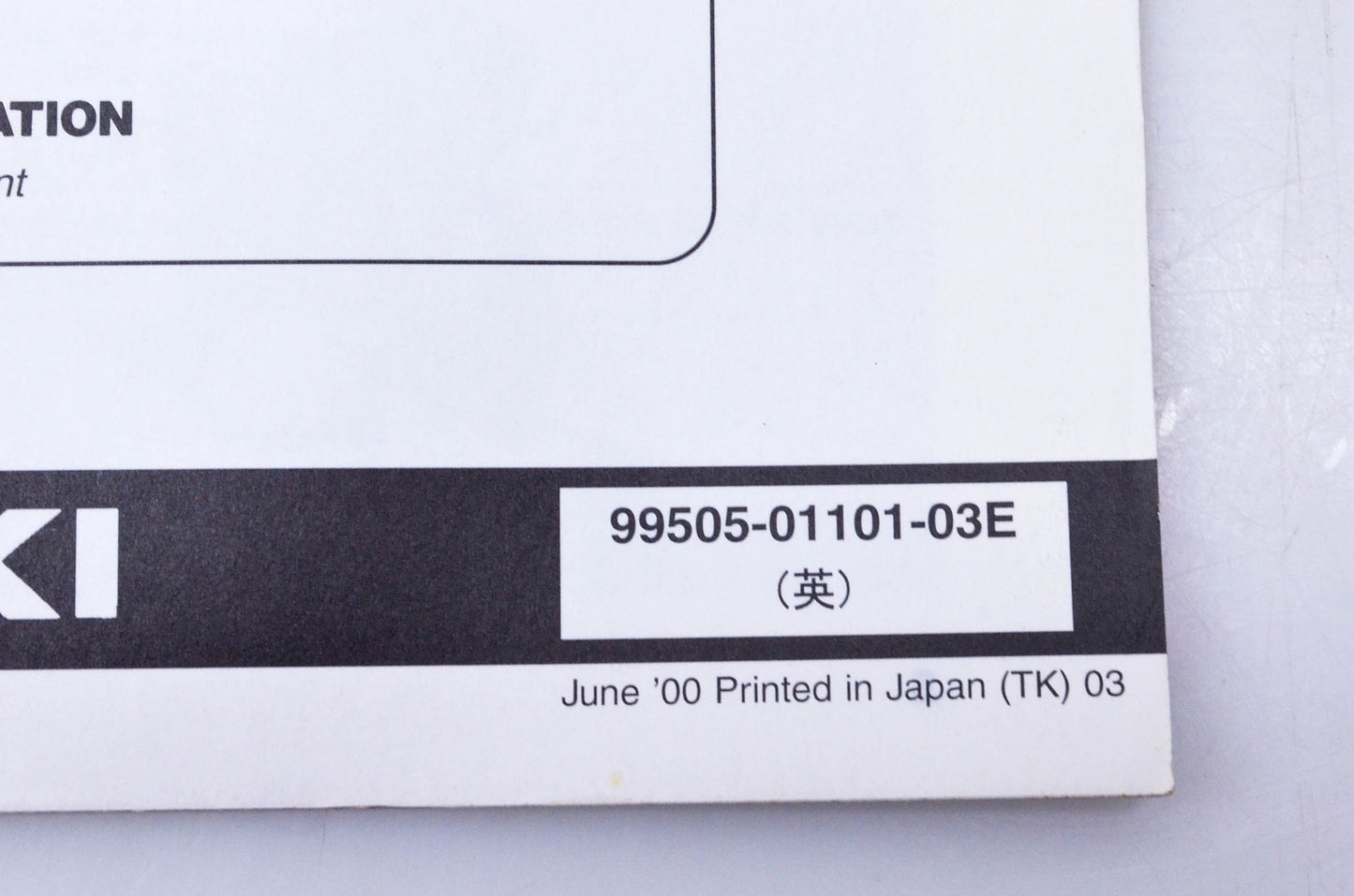 OEM Suzuki 99505-01101-03E SV650SK1 Assembly & Pre-Delivery Service Guide