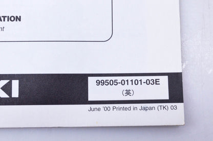 OEM Suzuki 99505-01101-03E SV650SK1 Assembly & Pre-Delivery Service Guide