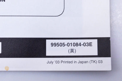 OEM Suzuki 99505-01084-03E LS650PK4 Assembly & Pre-Delivery Service Guide
