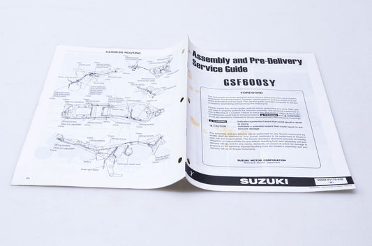 OEM Suzuki 99505-01170-03E GSF600SY Assembly & Pre-Delivery Service Guide