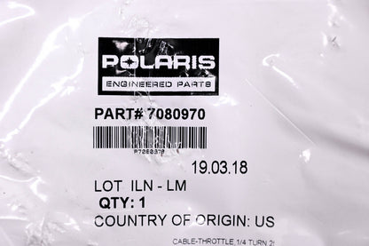 New OEM Polaris 7080970 Throttle Cable NOS