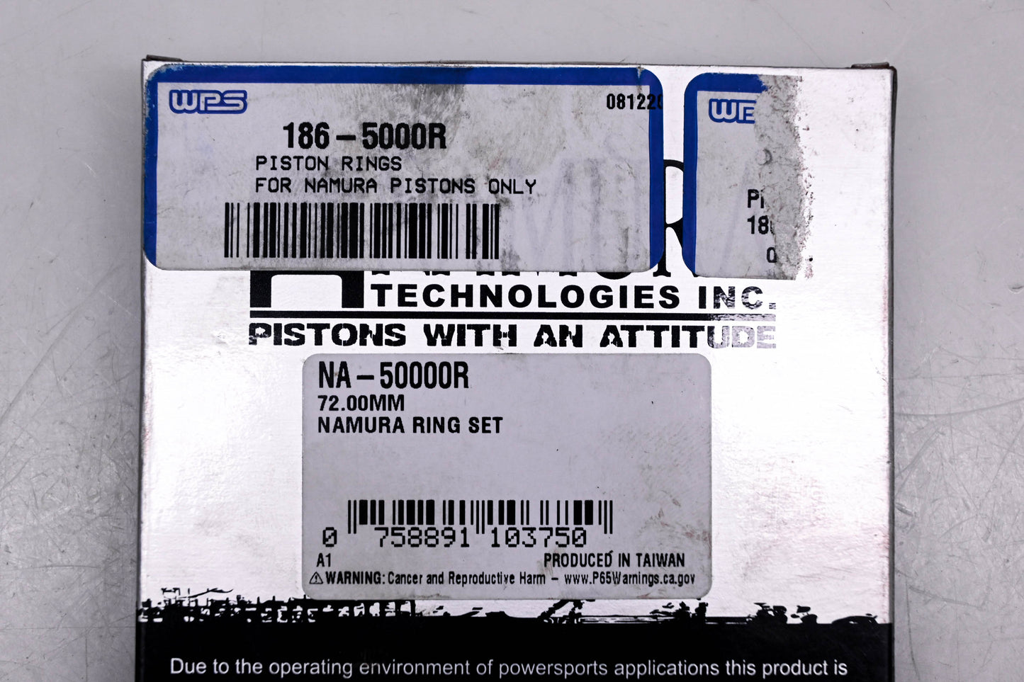 Namura NA-50000R 7.200mm Piston Ring Kit NOS