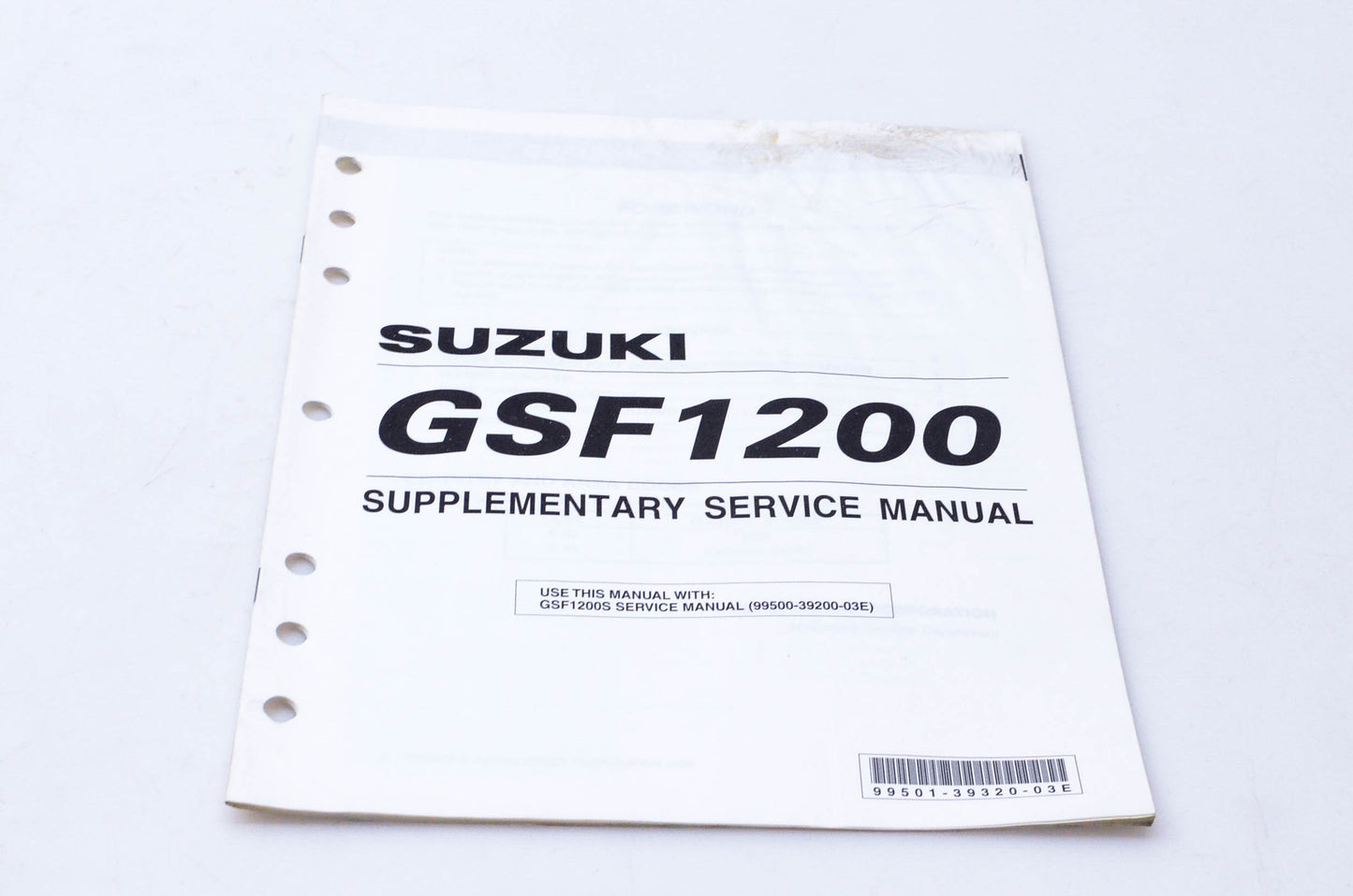 OEM Suzuki 99501-39320-03E GSF1200 Supplementary Service Manual