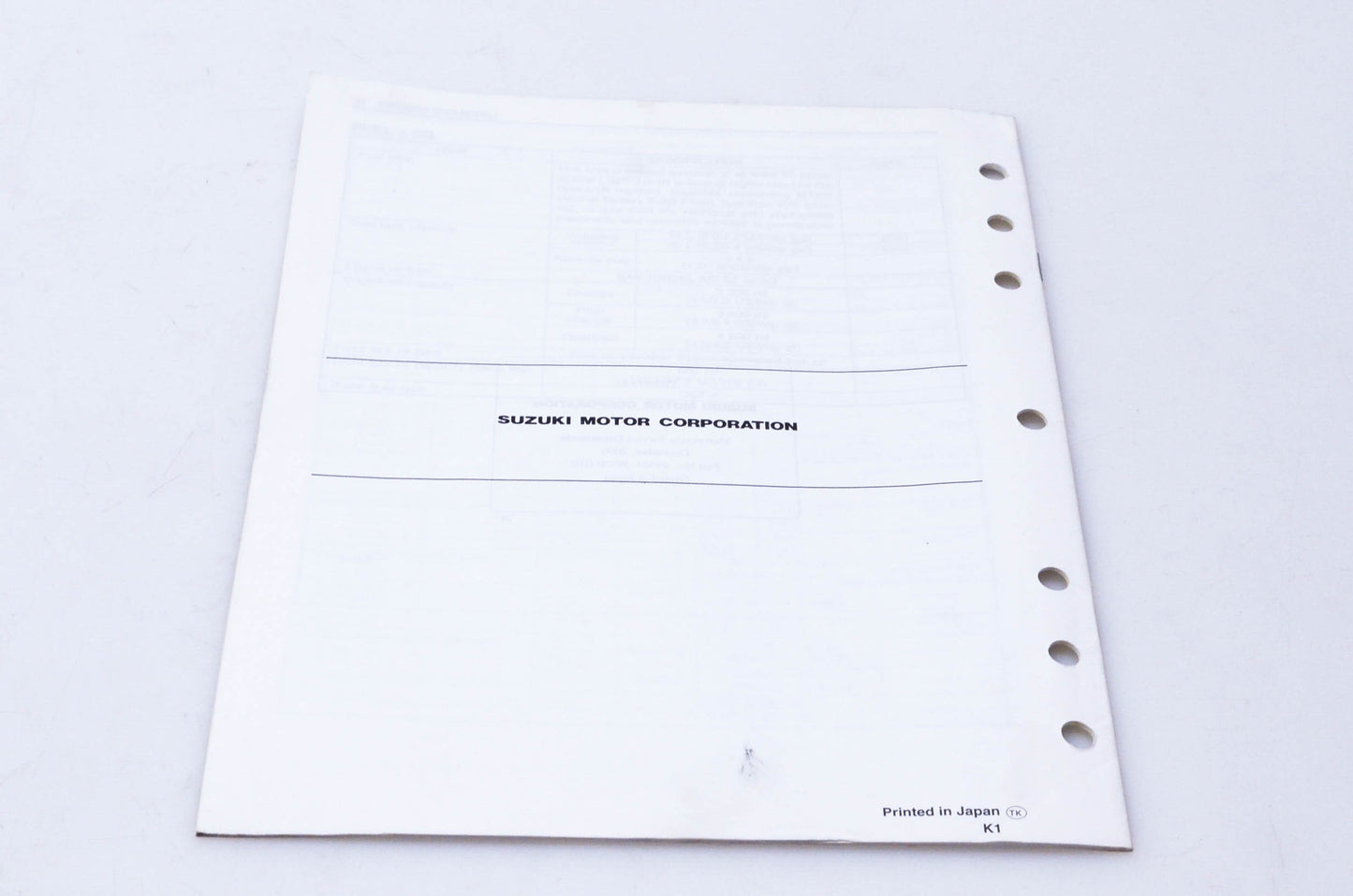 OEM Suzuki 99501-39320-03E GSF1200 Supplementary Service Manual