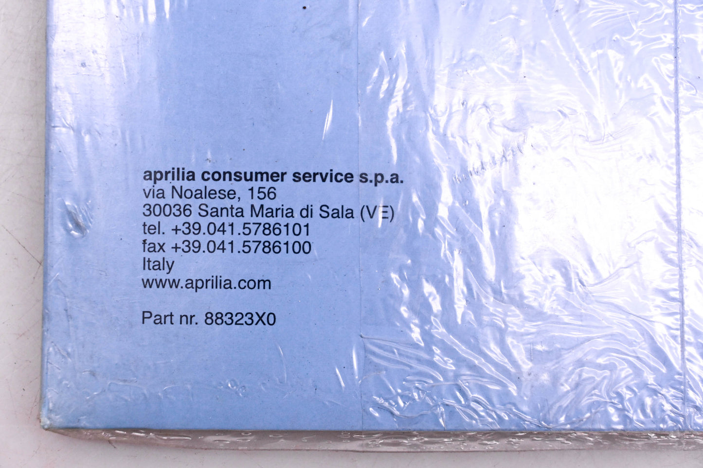 Aprilia 88323X0 1999-2000 RS50 Spare Parts Catalogue 323X NOS