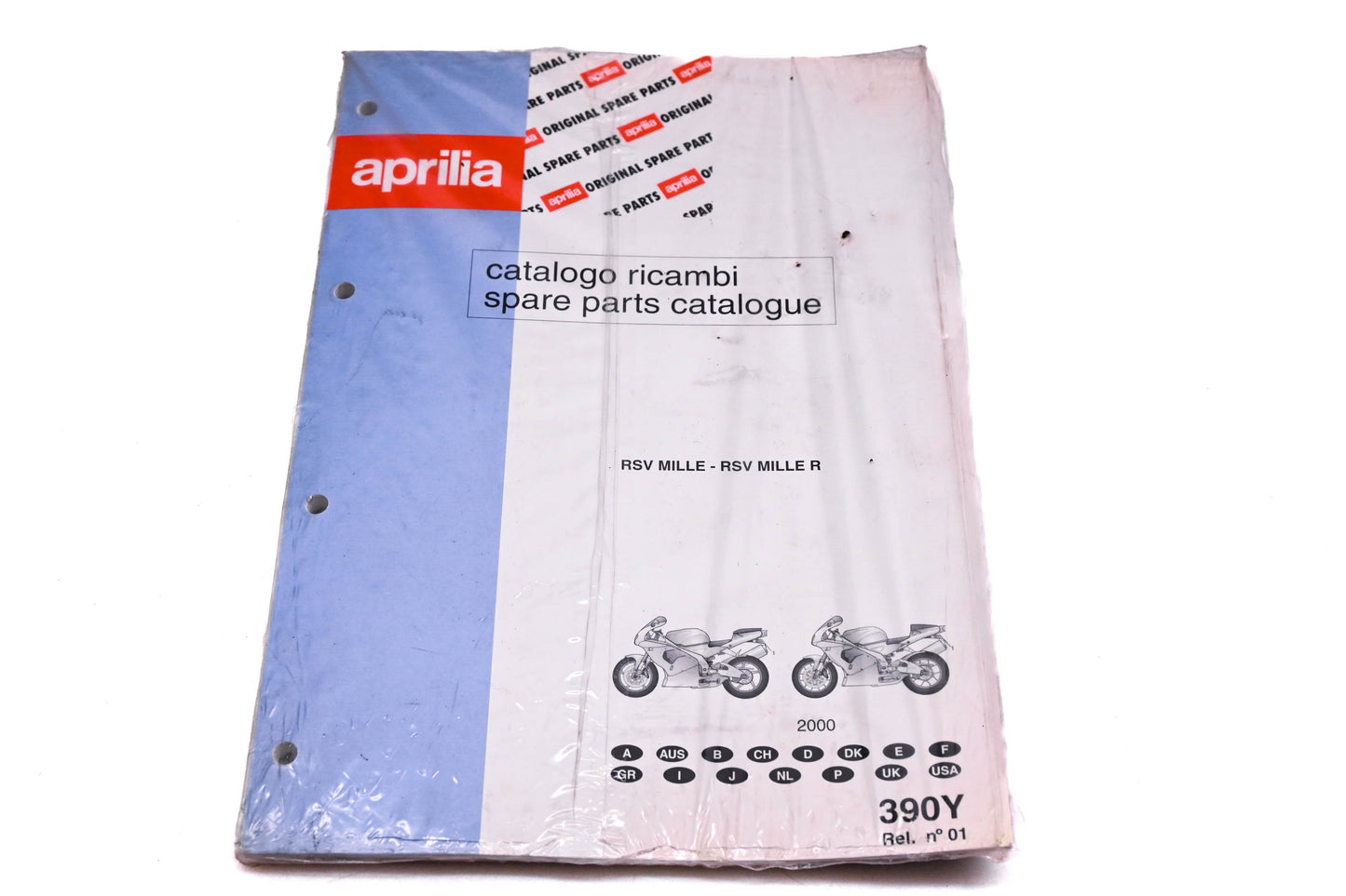 Aprilia 88390Y0 2000 RSV Mille R Spare Parts Catalogue 390Y NOS