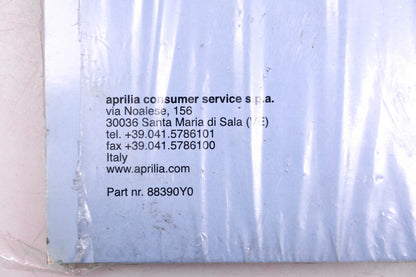 Aprilia 88390Y0 2000 RSV Mille R Spare Parts Catalogue 390Y NOS