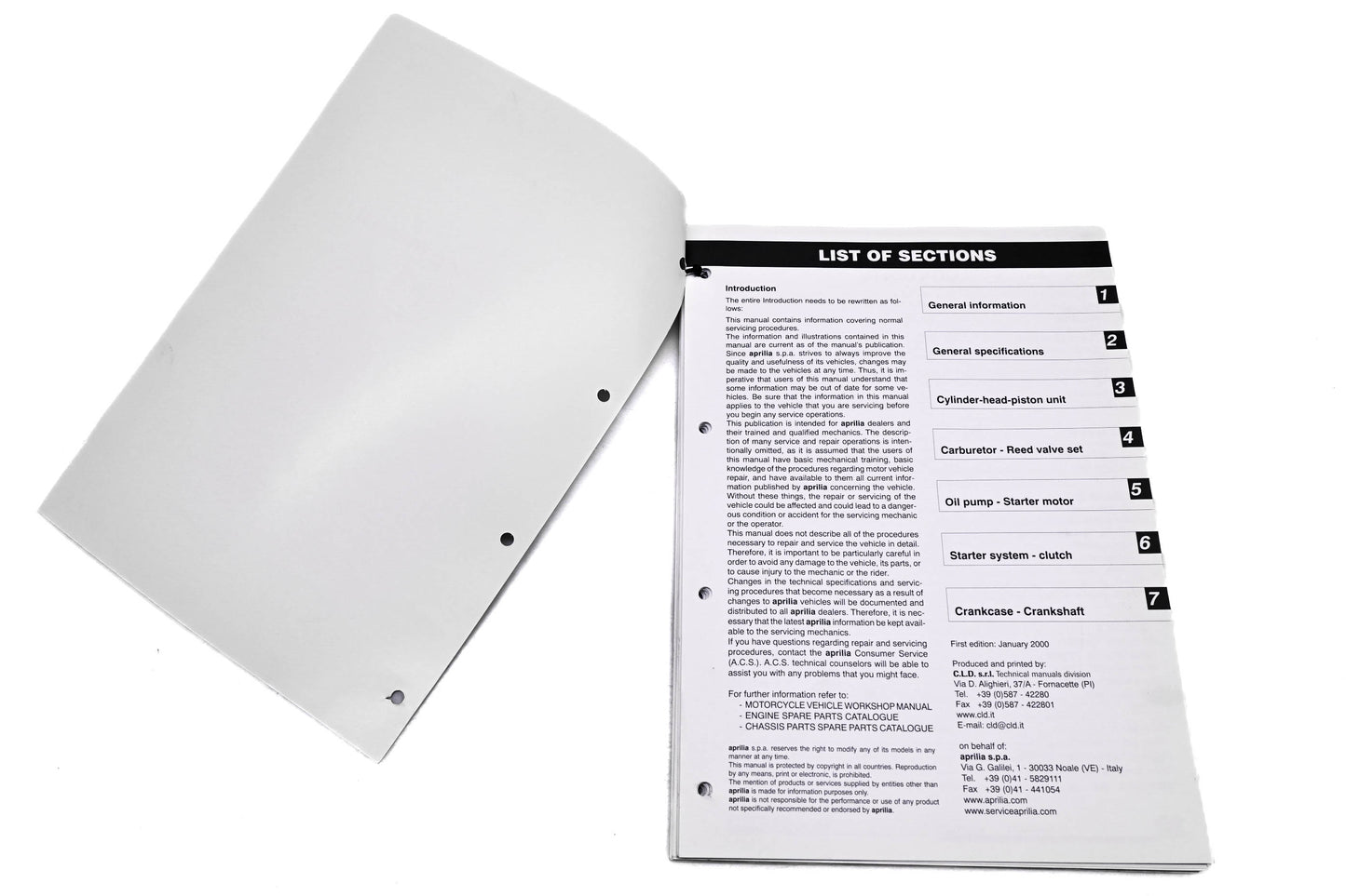 Aprilia 8140247 2000 MA50 MY50 Workshop Manual 977X