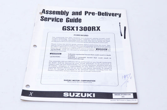 OEM Suzuki 99505-01269-03E GSX1300RX Assembly & Pre-Delivery Service Guide