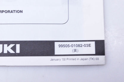 OEM Suzuki 99505-01082-03E DL1000K2 Assembly & Pre-Delivery Service Guide
