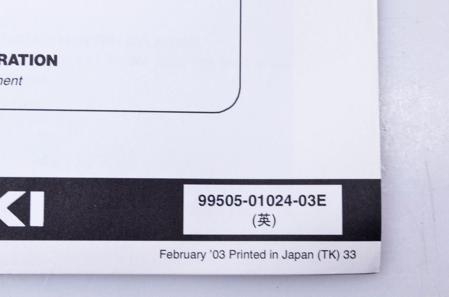 OEM Suzuki 99505-01024-03E LT-Z250K4 Assembly & Pre-Delivery Service Guide