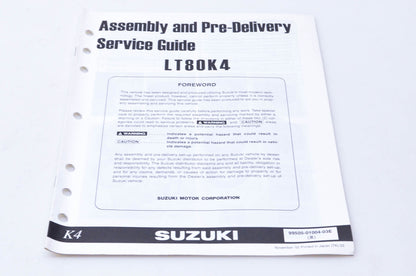 OEM Suzuki 99505-01004-03E LT80K4 Assembly & Pre-Delivery Service Guide