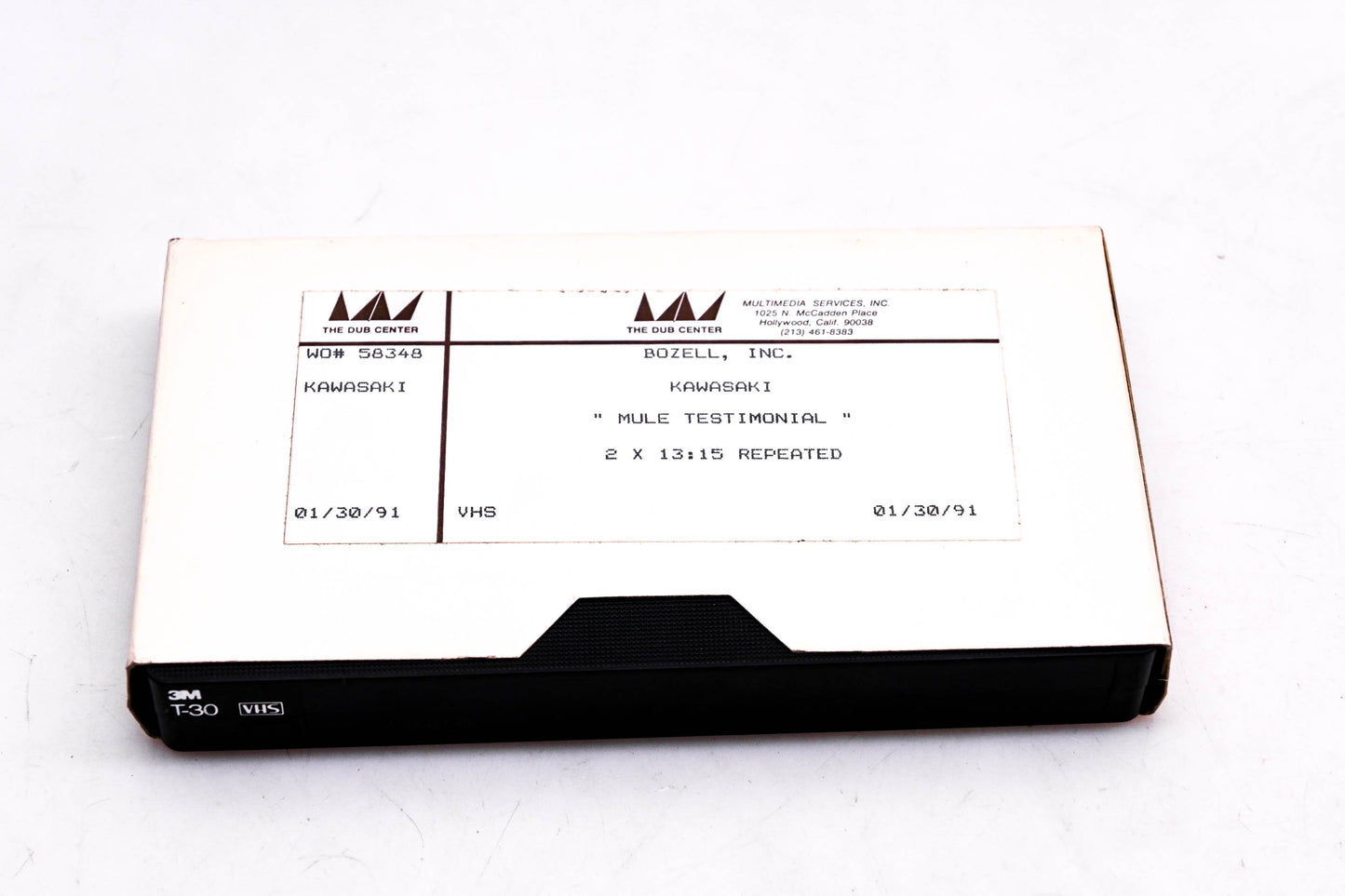 OEM Kawasaki YI003-29 1991 Mule Testimonial VHS