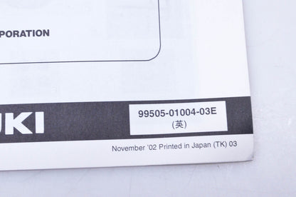 OEM Suzuki 99505-01004-03E LT80K4 Assembly & Pre-Delivery Service Guide