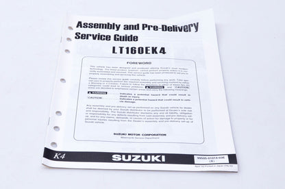 OEM Suzuki 99505-01014-03E LT160EK4 Assembly & Pre-Delivery Service Guide