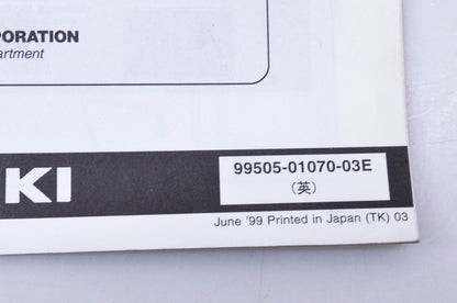 OEM Suzuki 99505-01070-03E DS80Y Assembly & Pre-Delivery Service Guide