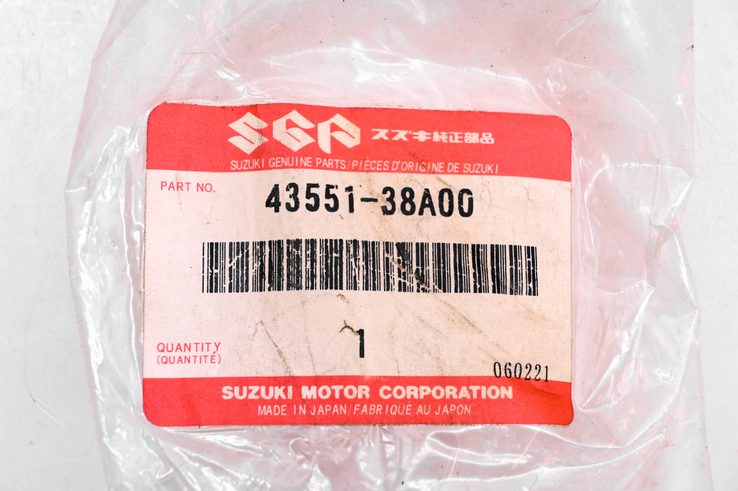 New OEM Suzuki 43551-38A00 Front Footrest Rubber Pad NOS
