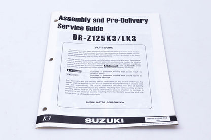 OEM Suzuki 99505-01092-03E DR-Z125K3/LK3 Assembly & Pre-Delivery Service Guide