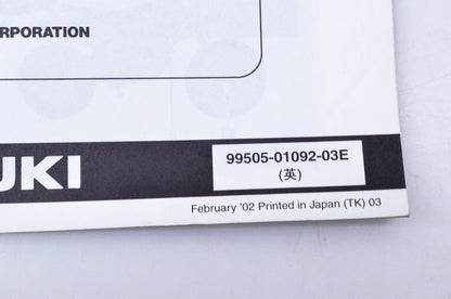 OEM Suzuki 99505-01092-03E DR-Z125K3/LK3 Assembly & Pre-Delivery Service Guide