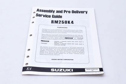 OEM Suzuki 99505-01054-03E RM250K4 Assembly & Pre-Delivery Service Guide
