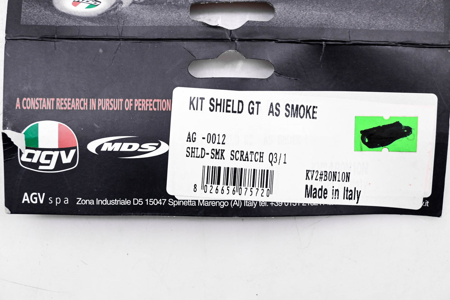 AGV AG-0012, KV2#B0N10N As Smoke Tint Helmet Shield NOS