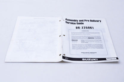 OEM Suzuki 99505-01171-03E DR-Z250K1 Assembly & Pre-Delivery Service Guide