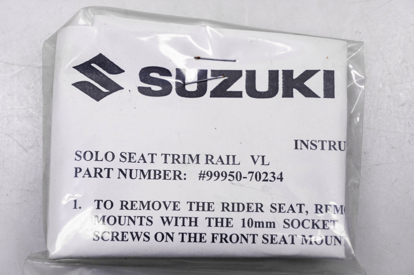 New OEM Suzuki 99950-70234 Solo Seat Trim Rail NOS