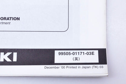 OEM Suzuki 99505-01171-03E DR-Z250K1 Assembly & Pre-Delivery Service Guide