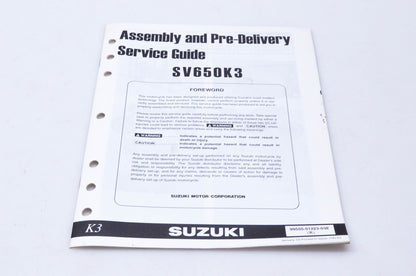 OEM Suzuki 99505-01223-03E SV650K3 Assembly & Pre-Delivery Service Guide