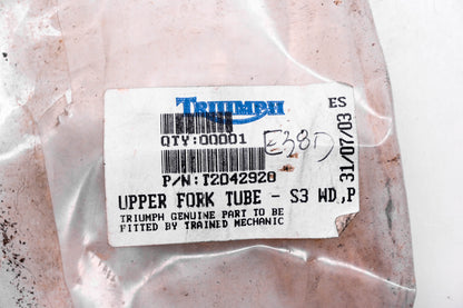 New OEM Triumph T2042920 Upper Fork Tube NOS