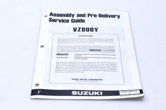 OEM Suzuki 99505-01090-03E VZ800Y Assembly & Pre-Delivery Service Guide