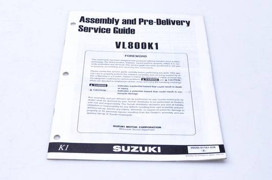 OEM Suzuki 99505-01161-03E VL800K1 Assembly & Pre-Delivery Service Guide