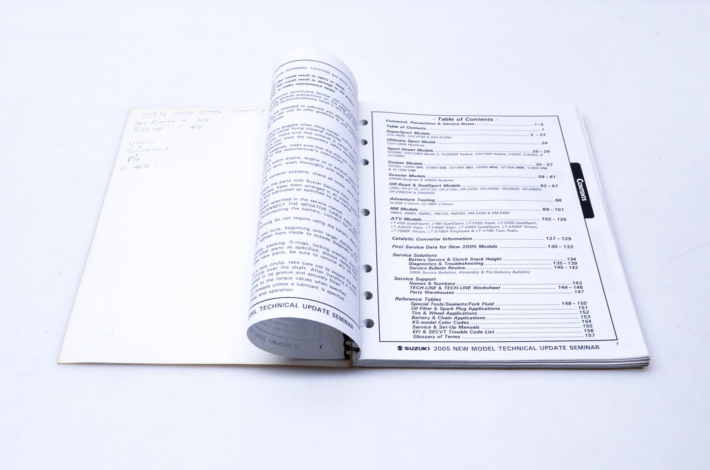 OEM Suzuki 99923-15205 2005 Technical Update Seminar Manual