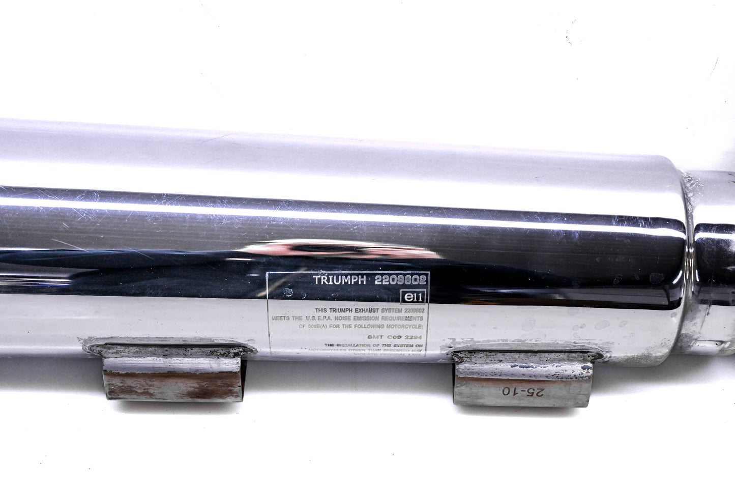 OEM Triumph T2209802 Right Exhaust Silencer Muffler