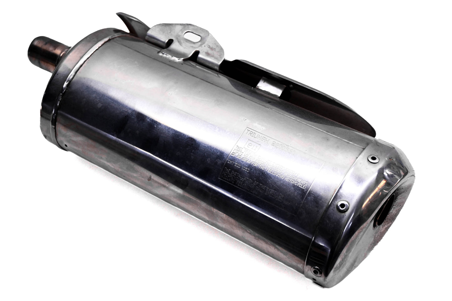 OEM Triumph T2200561 Right Exhaust Silencer Muffler With Heat Shield