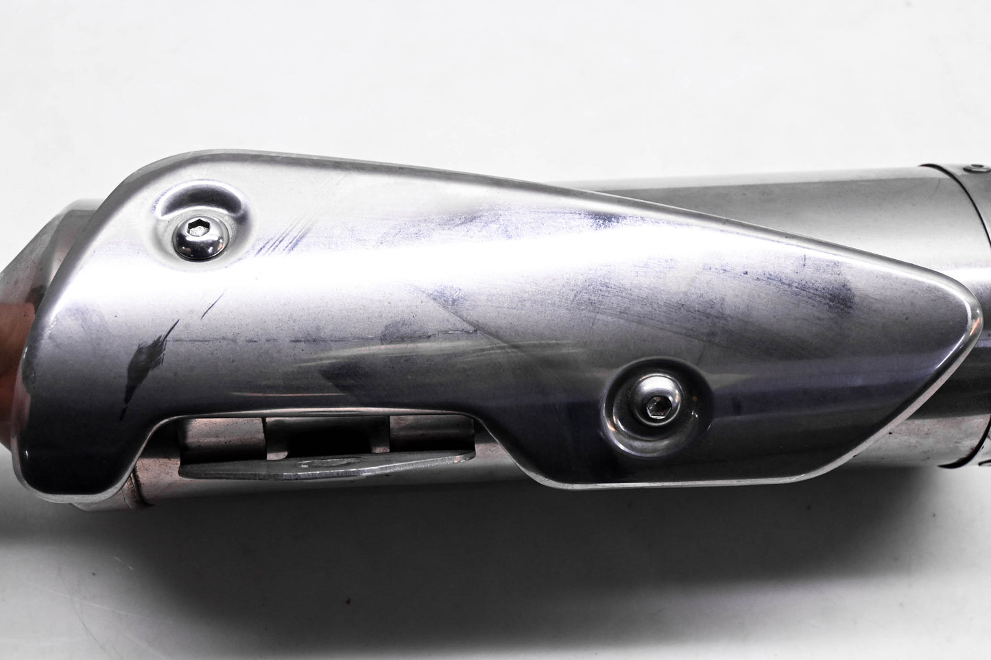 OEM Triumph T2200561 Right Exhaust Silencer Muffler With Heat Shield