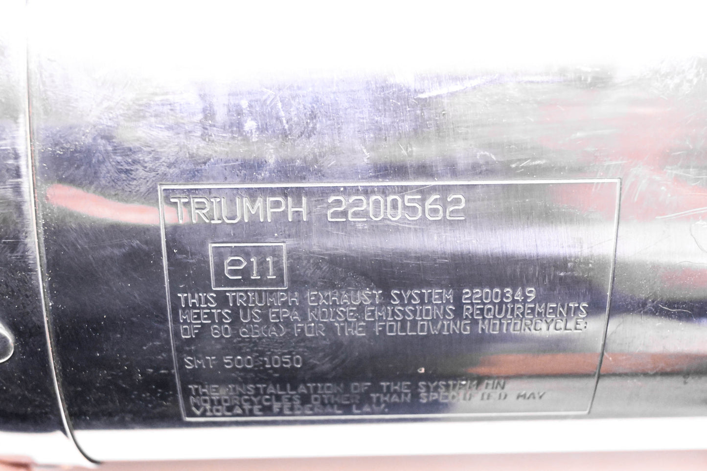 OEM Triumph T2200562 Left Exhaust Silencer Muffler