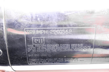 OEM Triumph T2200562 Left Exhaust Silencer Muffler