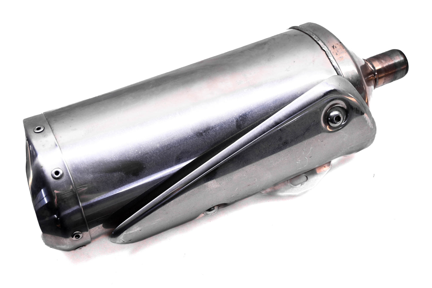 OEM Triumph T2200562 Left Exhaust Silencer Muffler With Heat Shield