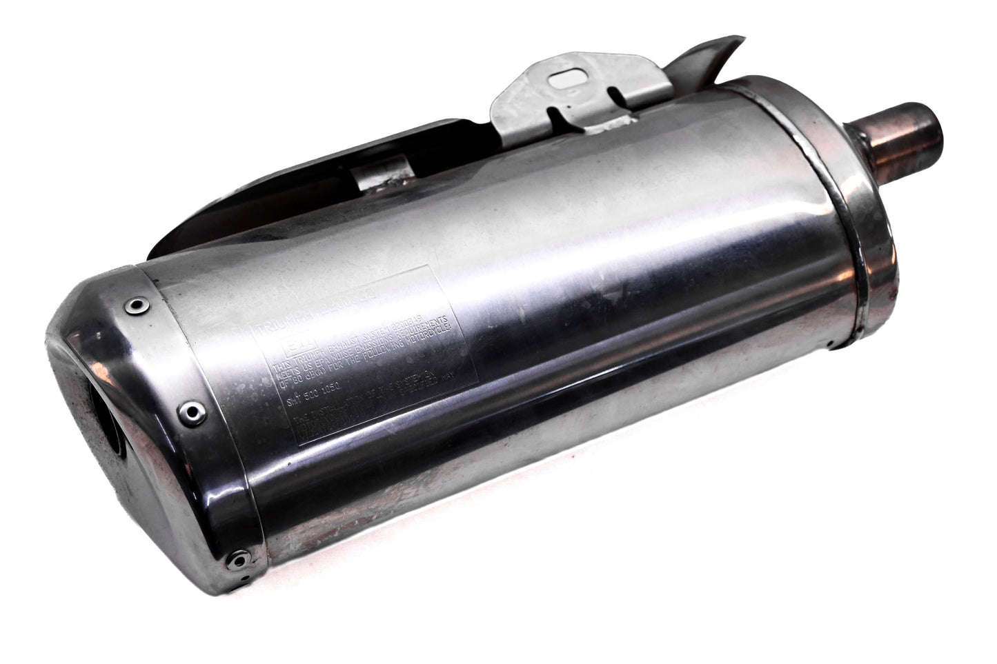 OEM Triumph T2200562 Left Exhaust Silencer Muffler With Heat Shield