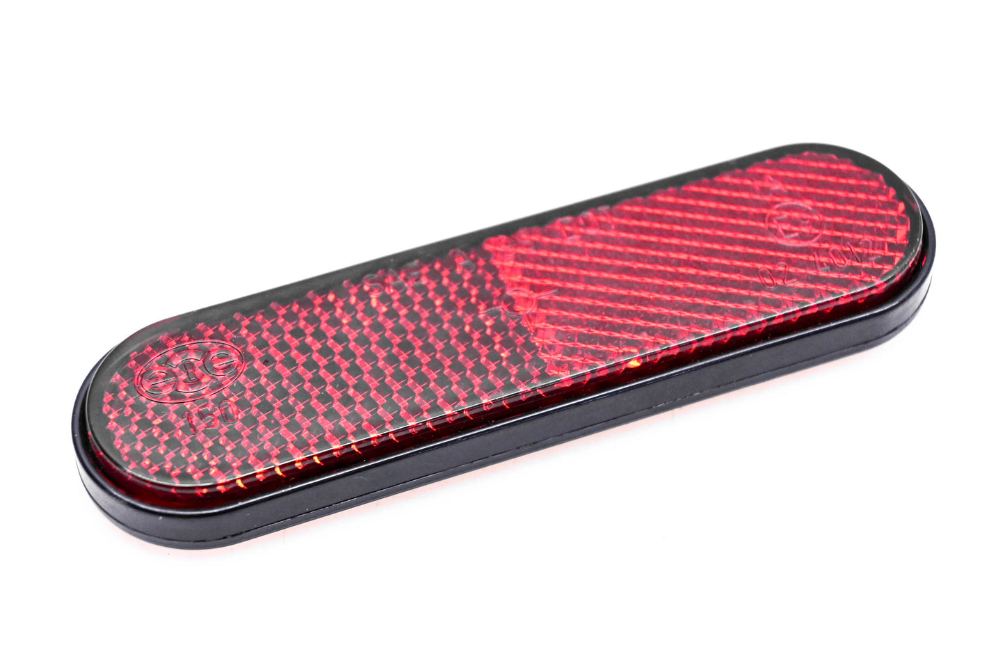 Aftermarket 02 4012 Oval 1"x3.75" Red Reflector Flat Back Plate