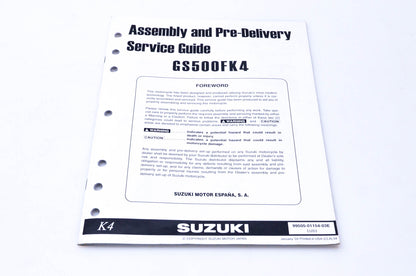 OEM Suzuki 99505-01154-03E GS500FK4 Assembly & Pre-Delivery Service Guide